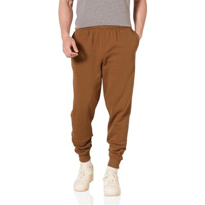 Amazon Essentials Men's Relaxed Fit Fleece Sweatpants, Dark Tan, S Amazon Essentials Men's Relaxed Fit Fleece Sweatpants, Dark Tan, S
