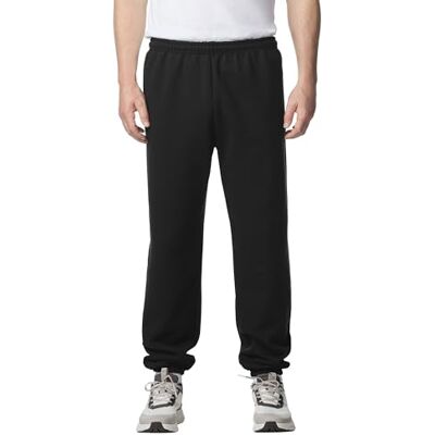 Gildan Men's Fleece Elastic Bottom Sweatpants, Style G18200, Black, Medium Gildan Men's Fleece Elastic Bottom Sweatpants, Style G18200, Black, Medium