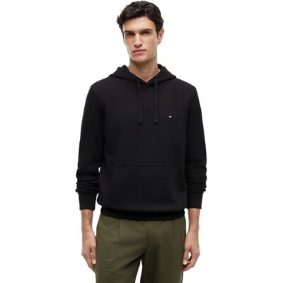 Tommy Hilfiger Men ESSENTIAL TERRY HOODY MW0MW37235 Pullover Hoodie, BLACK, L Tommy Hilfiger Men ESSENTIAL TERRY HOODY MW0MW37235 Pullover Hoodie, BLACK, L