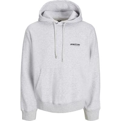 JACK & JONES Male Hoodie Back Print Hoodie, White melange, XXL JACK & JONES Male Hoodie Back Print Hoodie, White melange, XXL