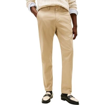 Tommy Hilfiger Men Harlem Essential Twill MW0MW40690 Chino, Beige, 32W / 28L Tommy Hilfiger Men Harlem Essential Twill MW0MW40690 Chino, Beige, 32W / 28L