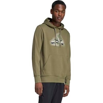 adidas Men's CAMO MODERN LOGO GRAPHIC HOODIE, olive strata, L adidas Men's CAMO MODERN LOGO GRAPHIC HOODIE, olive strata, L