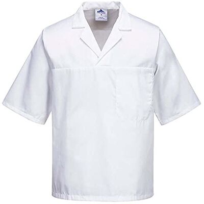 Portwest Bakers Shirt S/S, Size: L, Colour: White, 2209WHRL Portwest Bakers Shirt S/S, Size: L, Colour: White, 2209WHRL