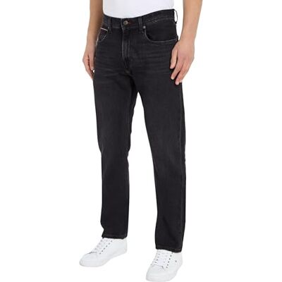 Tommy Hilfiger Men Regular Mercer Str Nick Black Denim Pants, Denim, 30/32 Tommy Hilfiger Men Regular Mercer Str Nick Black Denim Pants, Denim, 30/32