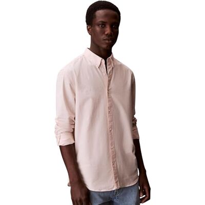Calvin Klein Men's Classic Solid Oxford Shirt, Pink (Prairie Peach), S Calvin Klein Men's Classic Solid Oxford Shirt, Pink (Prairie Peach), S