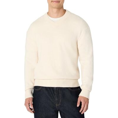 Amazon Essentials Men's Regular-Fit Cotton Blend V-Neck Jumper, Oatmeal Heather, M Amazon Essentials Men's Regular-Fit Cotton Blend V-Neck Jumper, Oatmeal Heather, M