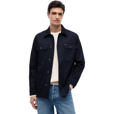 Tommy Hilfiger Men's Cotton Blend Shirt Jacket Mw0mw43471 Overshirt Jacket (Pack of 1) Tommy Hilfiger Men's Cotton Blend Shirt Jacket Mw0mw43471 Overshirt Jacket (Pack of 1)