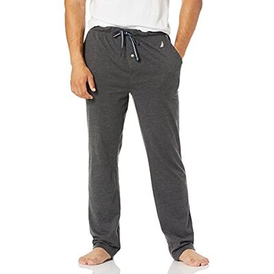 Nautica Men's Soft Knit Sleep Lounge Pant Pyjama Bottoms, Charcoal Heather, XXL Nautica Men's Soft Knit Sleep Lounge Pant Pyjama Bottoms, Charcoal Heather, XXL