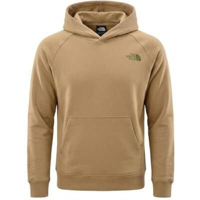 The North Face Men's Raglan Box Nse Regular Hoodie, Khaki Stone, S The North Face Men's Raglan Box Nse Regular Hoodie, Khaki Stone, S