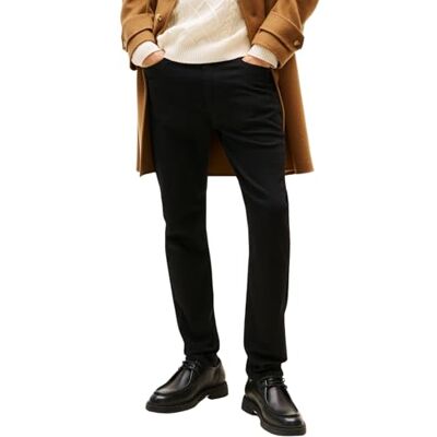 Tommy Hilfiger Men's Bleecker Burn Black Slim Fit Jeans, Black (Burn Black), 30W/33L Tommy Hilfiger Men's Bleecker Burn Black Slim Fit Jeans, Black (Burn Black), 30W/33L