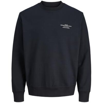 JACK & JONES Jprblachad Branding Sweat Crew NEC Pls Plus Size, black beauty, 5XL JACK & JONES Jprblachad Branding Sweat Crew NEC Pls Plus Size, black beauty, 5XL