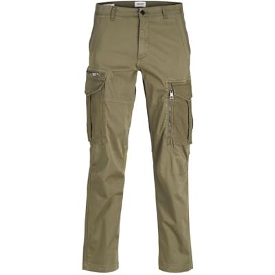 JACK & JONES Men's Jpstkane Jjcruise Cargo Noos Cargo Trousers, Dusty Olive, 30 W/34 L JACK & JONES Men's Jpstkane Jjcruise Cargo Noos Cargo Trousers, Dusty Olive, 30 W/34 L