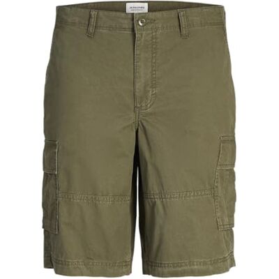 JACK & JONES Male Cargo Shorts Regular Fit Cargo Shorts, Olive Green, S JACK & JONES Male Cargo Shorts Regular Fit Cargo Shorts, Olive Green, S