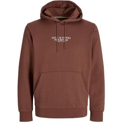 JACK & JONES Jprbluarchie Noos Sweat Hood, henna, L JACK & JONES Jprbluarchie Noos Sweat Hood, henna, L