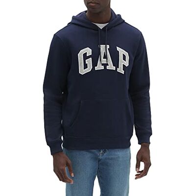 GAP Men's Logo Fleece Hoodie Hooded Sweatshirt, Tapestry Navy, L GAP Men's Logo Fleece Hoodie Hooded Sweatshirt, Tapestry Navy, L