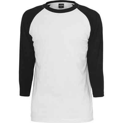 Urban Classics Men's Raglan T-shirt T Shirt, White/Black, XXL UK Urban Classics Men's Raglan T-shirt T Shirt, White/Black, XXL UK