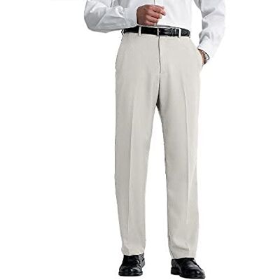 Haggar Men's Cool 18 Classic Fit Flat Front Hidden Expandable Waistband Casual Pant Haggar Men's Cool 18 Classic Fit Flat Front Hidden Expandable Waistband Casual Pant