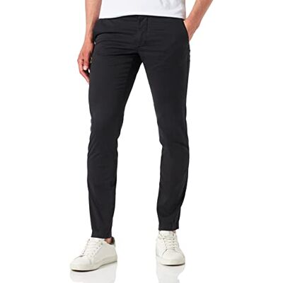 Tommy Hilfiger Men Bleecker TH Flex Satin GMD Trousers Chino, Black (Black), 40W / 36L Tommy Hilfiger Men Bleecker TH Flex Satin GMD Trousers Chino, Black (Black), 40W / 36L