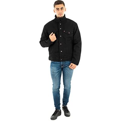 Levi's Men's Type 3 Sherpa Trucker Denim Jacket, Berk, XXL Levi's Men's Type 3 Sherpa Trucker Denim Jacket, Berk, XXL