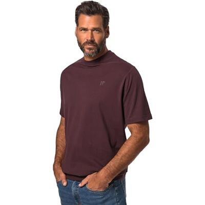JP 1880 Men's Large Sizes Plus Sizes Menswear L-8XL T-Shirt, Belly Fit, Basic, Half Sleeve, XXL to 10XL, 712616, Aubergine, 7XL JP 1880 Men's Large Sizes Plus Sizes Menswear L-8XL T-Shirt, Belly Fit, Basic, Half Sleeve, XXL to 10XL, 712616, Aubergine, 7XL