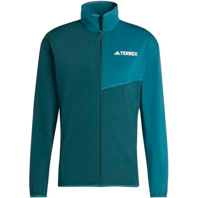 adidas Men's Terrex Multi CLIMAWARM Full Zip Tech Fleece Jacket, aurora ivy, XL adidas Men's Terrex Multi CLIMAWARM Full Zip Tech Fleece Jacket, aurora ivy, XL