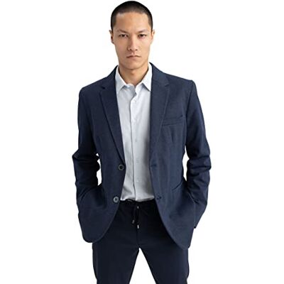 DeFacto Men's Blazer, Navy, 40 DeFacto Men's Blazer, Navy, 40