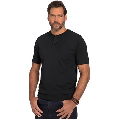 JP 1880 Men's Large Sizes Plus Sizes Menswear L-8XL Henley, Belly Fit, Half Sleeve, Crew Neck, 818628, Black, XXXX-Large JP 1880 Men's Large Sizes Plus Sizes Menswear L-8XL Henley, Belly Fit, Half Sleeve, Crew Neck, 818628, Black, XXXX-Large