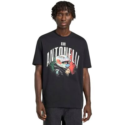 adidas Men's Mercedes Amg Petronas Formula 1 Team Kimi Antonelli Graphic Shirt, Black, XL adidas Men's Mercedes Amg Petronas Formula 1 Team Kimi Antonelli Graphic Shirt, Black, XL