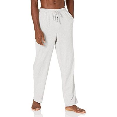Amazon Essentials Men's Cotton Knit Pyjama Trouser, Light Grey Heather, S Amazon Essentials Men's Cotton Knit Pyjama Trouser, Light Grey Heather, S