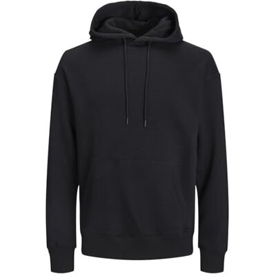JACK & JONES JACK&JONES PLUS Men's Jjebradley Sweat Hood Noos Pls Sweatshirt, Black, 4XL JACK & JONES JACK&JONES PLUS Men's Jjebradley Sweat Hood Noos Pls Sweatshirt, Black, 4XL
