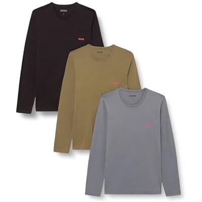 Hugo Boss Men's LS Shirt RN Triplet Pack of 3 Long Sleeves Cotton, Open Miscellaneous, M Hugo Boss Men's LS Shirt RN Triplet Pack of 3 Long Sleeves Cotton, Open Miscellaneous, M