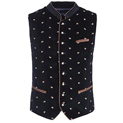 Stockerpoint Men's Calzado Floral Sleeveless Gilet, Black (Schwarz), X-Large (Manufacturer Size: 58) (Manufa Stockerpoint Men's Calzado Floral Sleeveless Gilet, Black (Schwarz), X-Large (Manufacturer Size: 58) (Manufa