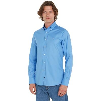 Tommy Hilfiger Men Shirt Oxford Regular Fit Long-Sleeve, Blue (New Shirt Blue), 39 Tommy Hilfiger Men Shirt Oxford Regular Fit Long-Sleeve, Blue (New Shirt Blue), 39