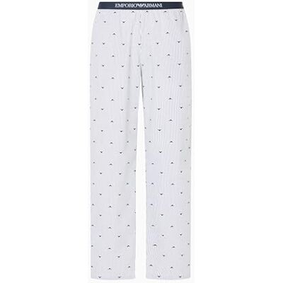 Emporio Armani Man Yarn Dyed Woven Nightwear Pants Blue XXL Emporio Armani Man Yarn Dyed Woven Nightwear Pants Blue XXL