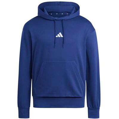 adidas Men's Essentials Feelcozy Fleece Hoodie Sweatshirt, dark blue/white, XXL adidas Men's Essentials Feelcozy Fleece Hoodie Sweatshirt, dark blue/white, XXL