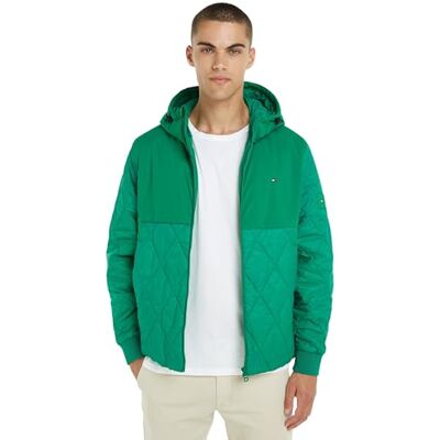 Tommy Hilfiger Men's CL MIX HOODED JACKET Olympic Green XL Tommy Hilfiger Men's CL MIX HOODED JACKET Olympic Green XL