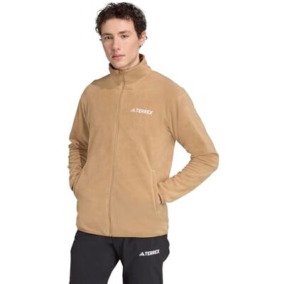 adidas Men's Terrex Multi Essentials Full Zip Fleece Jacket, Cardboard, S adidas Men's Terrex Multi Essentials Full Zip Fleece Jacket, Cardboard, S