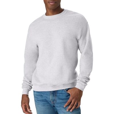 Hanes Men's EcoSmart Fleece, Pullover Crewneck Sweatshirt, 1 Or 2 Pack, Ash-1 Pack, S Hanes Men's EcoSmart Fleece, Pullover Crewneck Sweatshirt, 1 Or 2 Pack, Ash-1 Pack, S