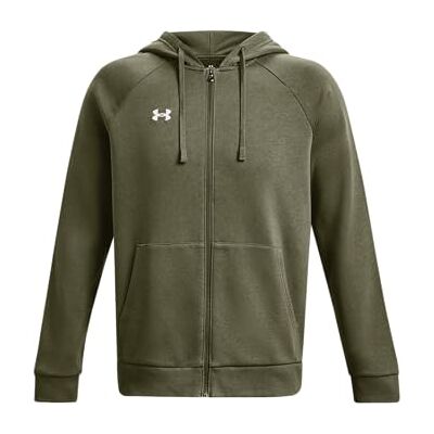 Under Armour Mens Rival Fleece Zip Hoodie Marine OD Green / / White SM Under Armour Mens Rival Fleece Zip Hoodie Marine OD Green / / White SM