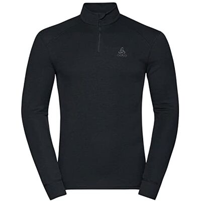 Odlo Thermal Underwear for Men Active Warm I Long-Sleeved Thermal Shirt I Warm ski Underwear I Long-Sleeved Thermal Shirt with Collar and Half Zip I Men Black Odlo Thermal Underwear for Men Active Warm I Long-Sleeved Thermal Shirt I Warm ski Underwear I Long-Sleeved Thermal Shirt with Collar and Half Zip I Men Black