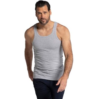 JP 1880 JP1880 Men's Tank Vest, Grey Melange, 4XL, grey melange, XXXX-Large JP 1880 JP1880 Men's Tank Vest, Grey Melange, 4XL, grey melange, XXXX-Large