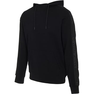 Emporio Armani MAN'S BASIC TERRY HOODIE SWEATSHIRT BLACK M Emporio Armani MAN'S BASIC TERRY HOODIE SWEATSHIRT BLACK M