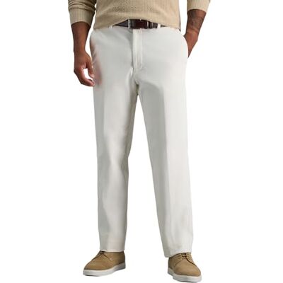 Haggar Men's Classic Fit Stretch Corduroy Pant Casual, Ivory, 32W / 30L Haggar Men's Classic Fit Stretch Corduroy Pant Casual, Ivory, 32W / 30L