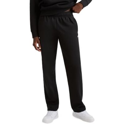 Champion Men's, Powerblend, Fleece Open-Bottom Sweatpants (Reg. Or Big & Tall) Pants, Black C Patch Logo, XXL Champion Men's, Powerblend, Fleece Open-Bottom Sweatpants (Reg. Or Big & Tall) Pants, Black C Patch Logo, XXL