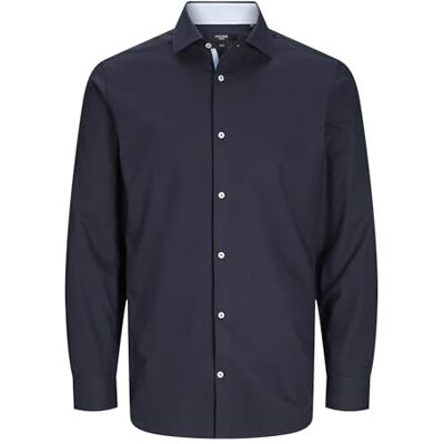 JACK & JONES Jprblaparker Detail Shirt L/S Aw24 Sn, Night Sky/fit: Slim fit, L JACK & JONES Jprblaparker Detail Shirt L/S Aw24 Sn, Night Sky/fit: Slim fit, L