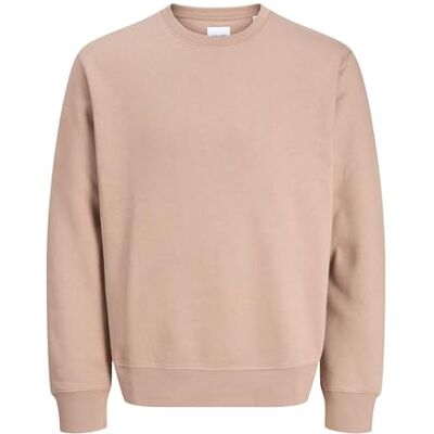 JACK & JONES Mens Jjestar Basic Sweat Crew Neck Noos, Mocha Meringue, M UK JACK & JONES Mens Jjestar Basic Sweat Crew Neck Noos, Mocha Meringue, M UK