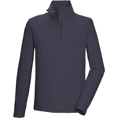 killtec KSW 71 MN FLX SHRT 43465-000 Men's Functional Fleece Shirt with Stand-Up Collar and Zip Dark Steel Blue 4XL killtec KSW 71 MN FLX SHRT 43465-000 Men's Functional Fleece Shirt with Stand-Up Collar and Zip Dark Steel Blue 4XL