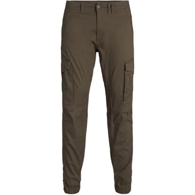 JACK & JONES Men's Jpstpaul Jjflake Cargo Noos Cargo Trousers, Brown, 27W x 32L JACK & JONES Men's Jpstpaul Jjflake Cargo Noos Cargo Trousers, Brown, 27W x 32L