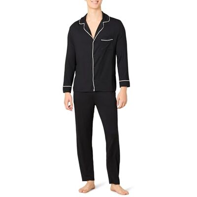 Amazon Essentials x Sofia Grainge Men's Pyjama Set, Black, XS Amazon Essentials x Sofia Grainge Men's Pyjama Set, Black, XS