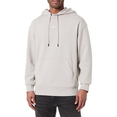 Boss Men's WeSmallhood Cotton Terry Fleece Hoodie with Contrast Logo, Open Grey 070, XXXXXXL Boss Men's WeSmallhood Cotton Terry Fleece Hoodie with Contrast Logo, Open Grey 070, XXXXXXL